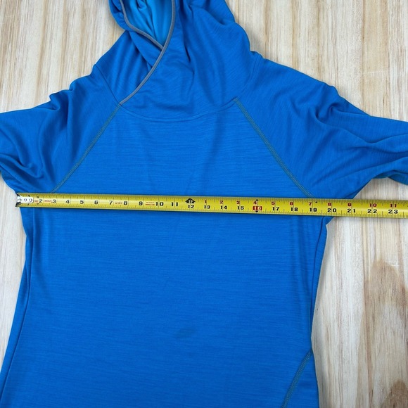 Patagonia Performance SunShade Hoodie Summer Pullover Large Blue - Picture 10 of 12